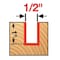 Diablo Diablo 1/2 in. D X 2-1/8 in. L Carbide Double Flute Straight Router Bit DR04132 - alternate 2